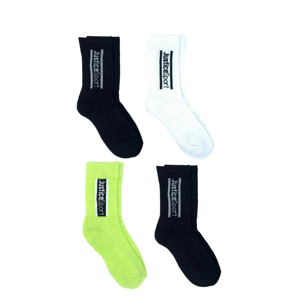 🌭♡Justice, Girls Crew Socks, 4-Pack